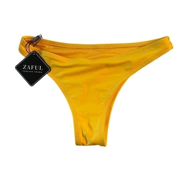 NWT Zaful yellow bikini bottom yellow size small - Picture 1 of 5